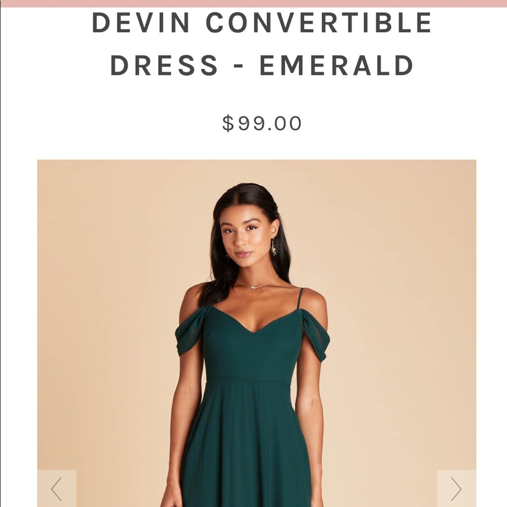 Birdy grey “Devin” emerald convertible dress